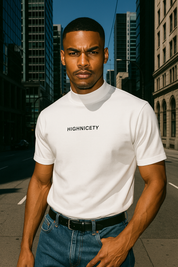 HINI Golf Mock Neck White